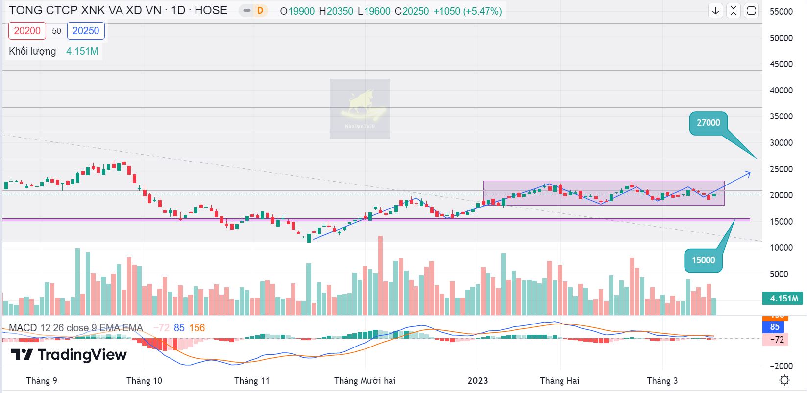 cập nhật cổ phiếu VCG ngày 15/03/2023