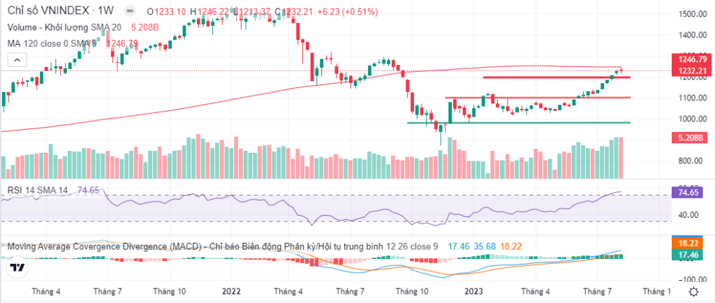 Đồ thị PTKT VNINDEX