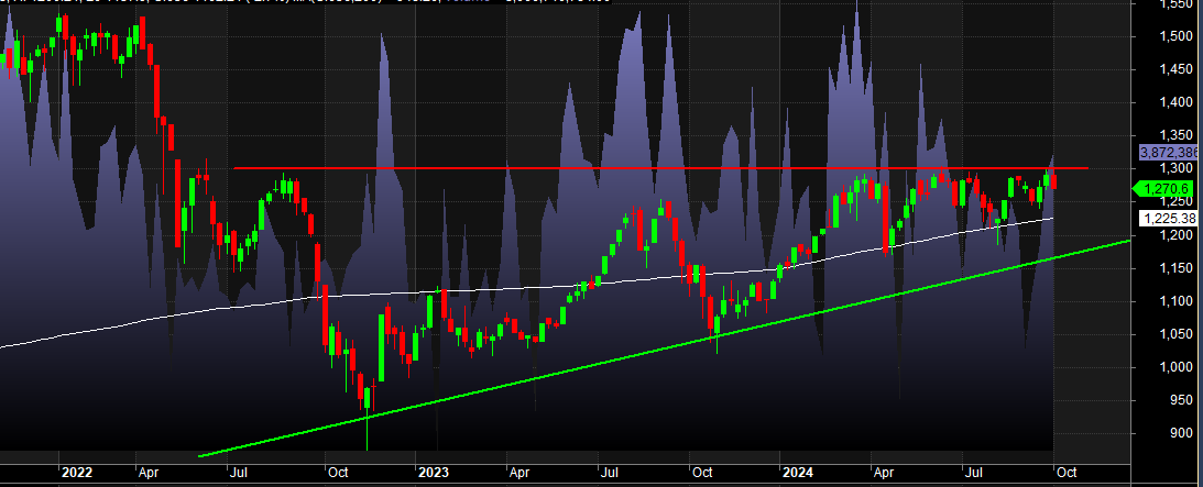 Đồ thị tuần Vnindex